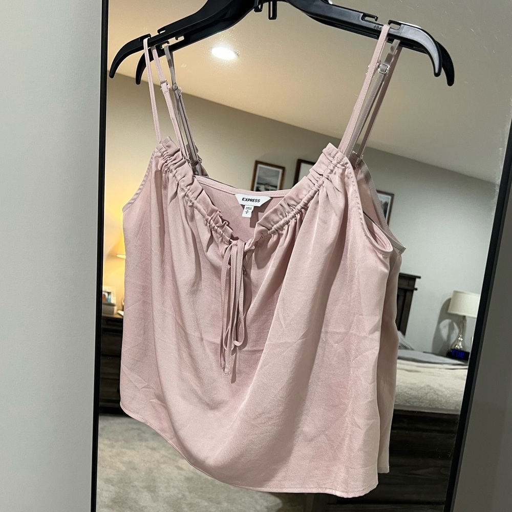 Express: Size Small, Pink, Tie Front Tank